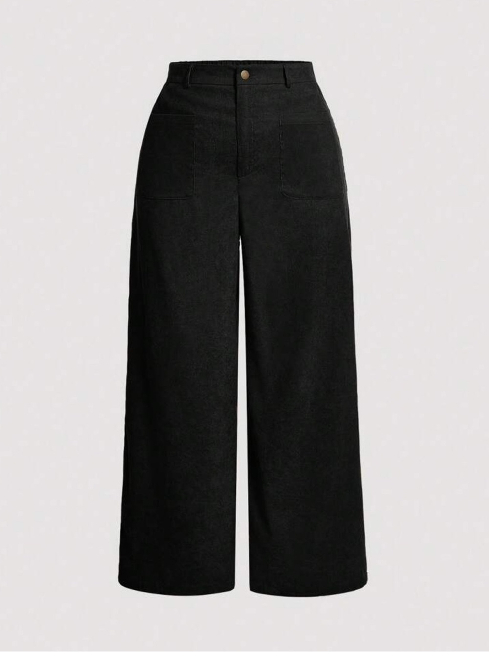 High-Waist Wide Leg Black Pants